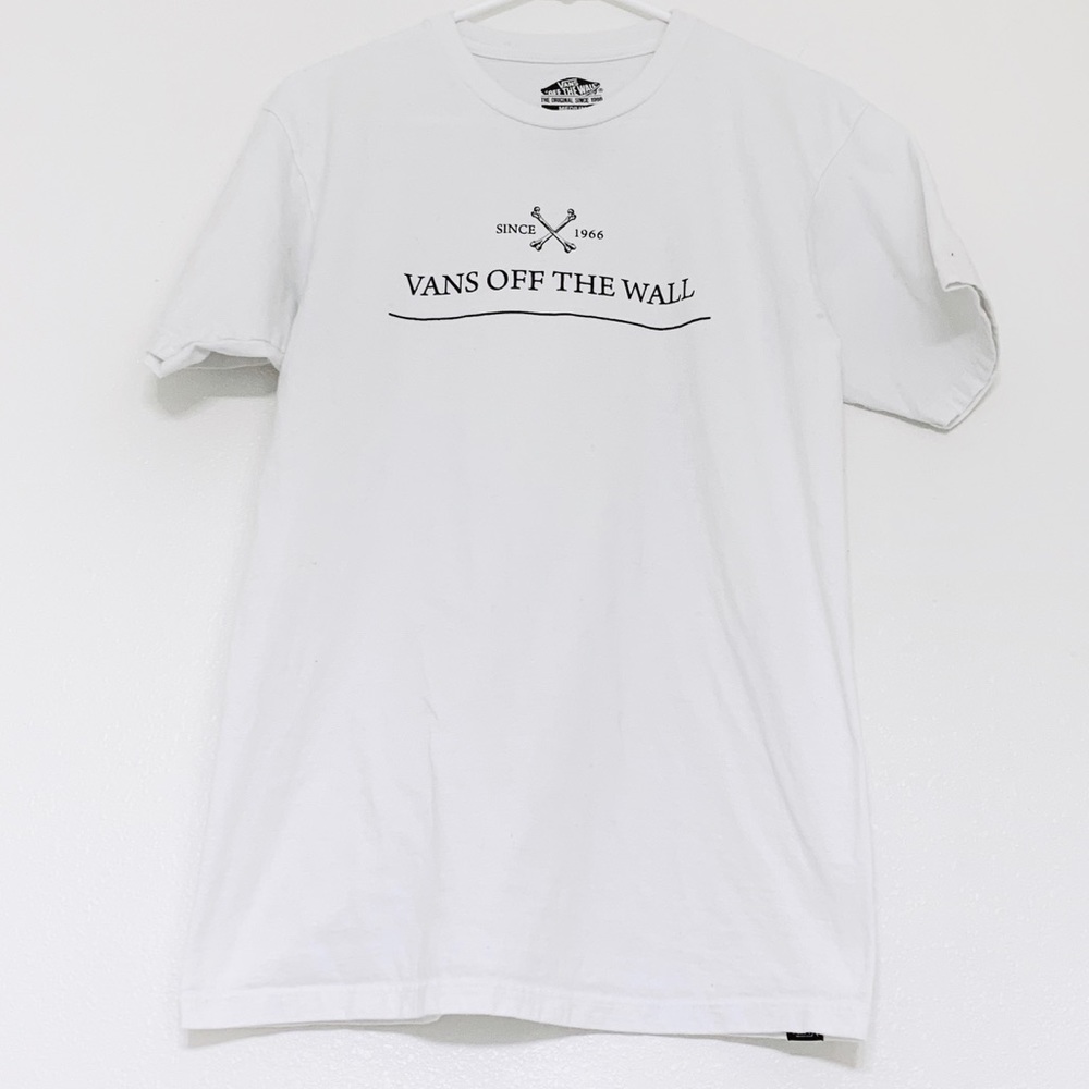 Vans white graphic tee size M